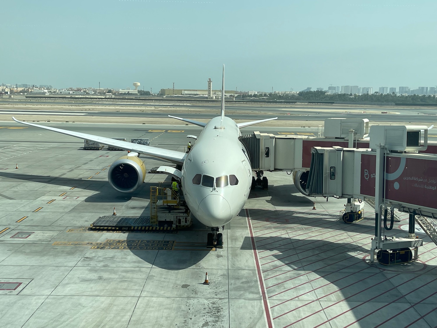 an airplane at an airport