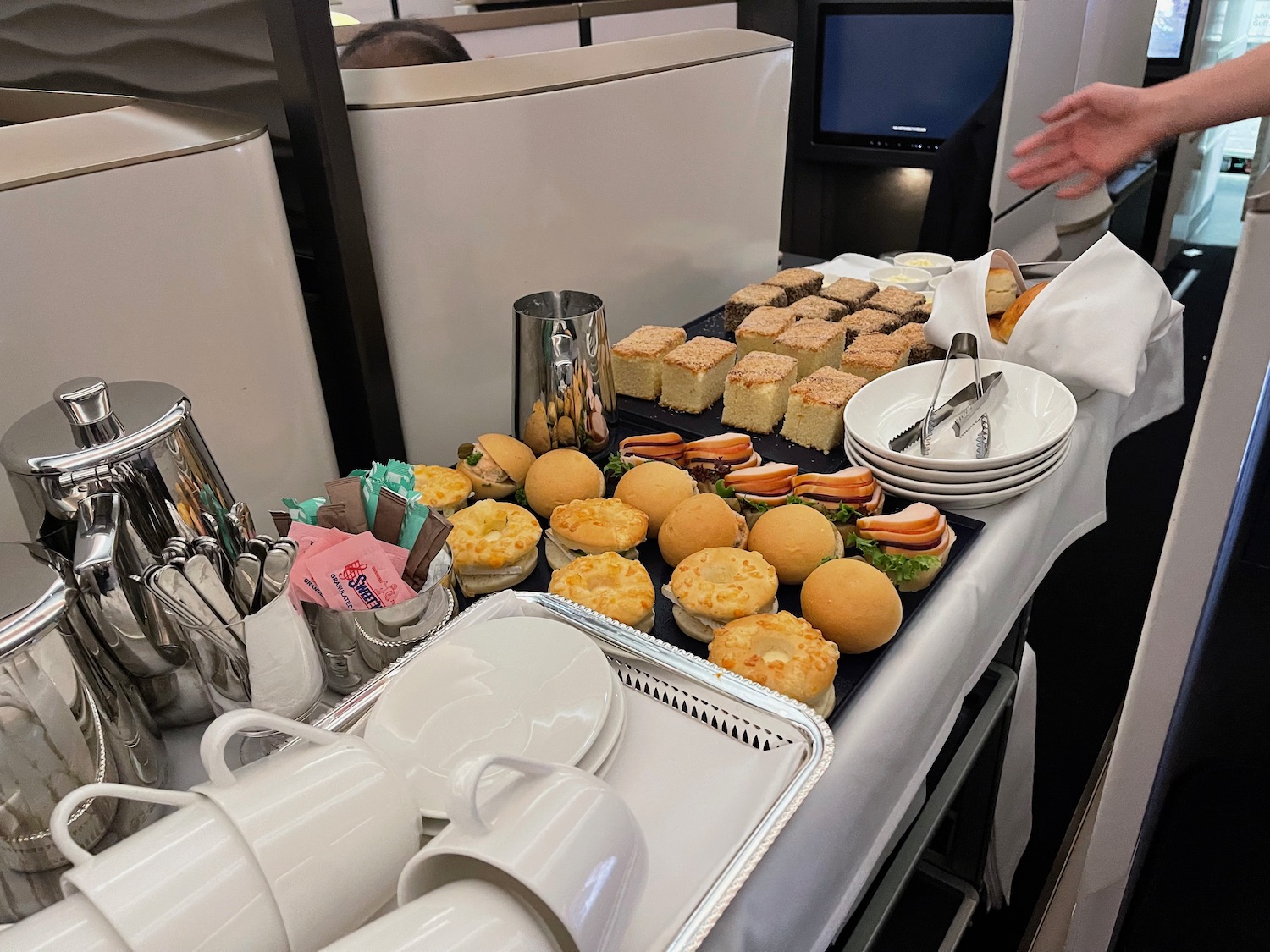 a tray of food on a table