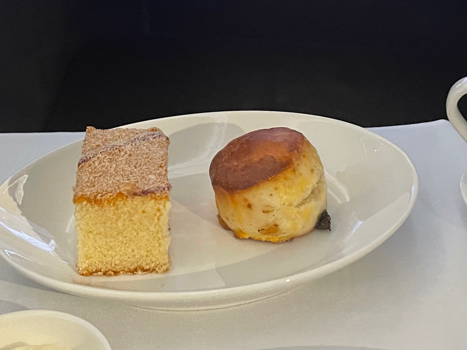 a plate of pastries on a table