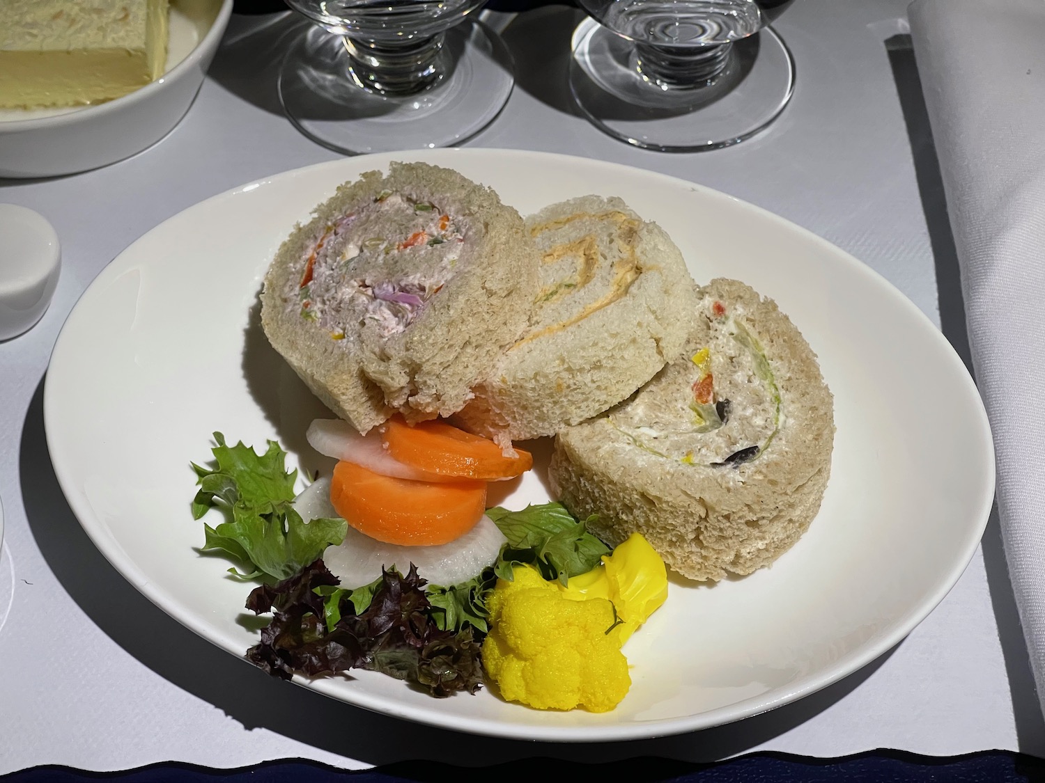 a plate of food on a table