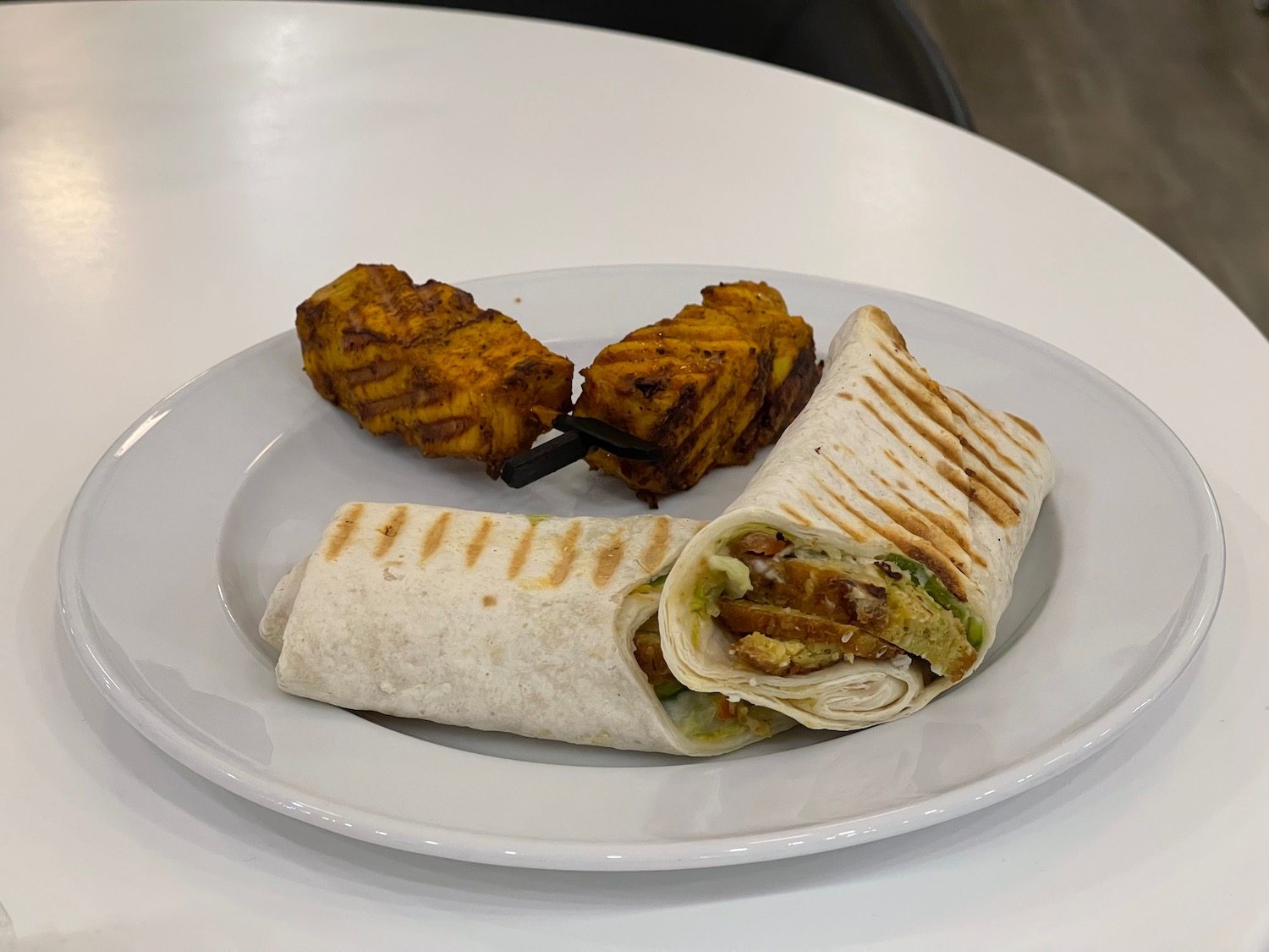 a plate of food on a table