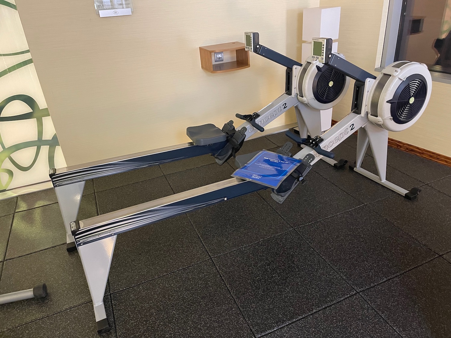 a exercise machine in a room