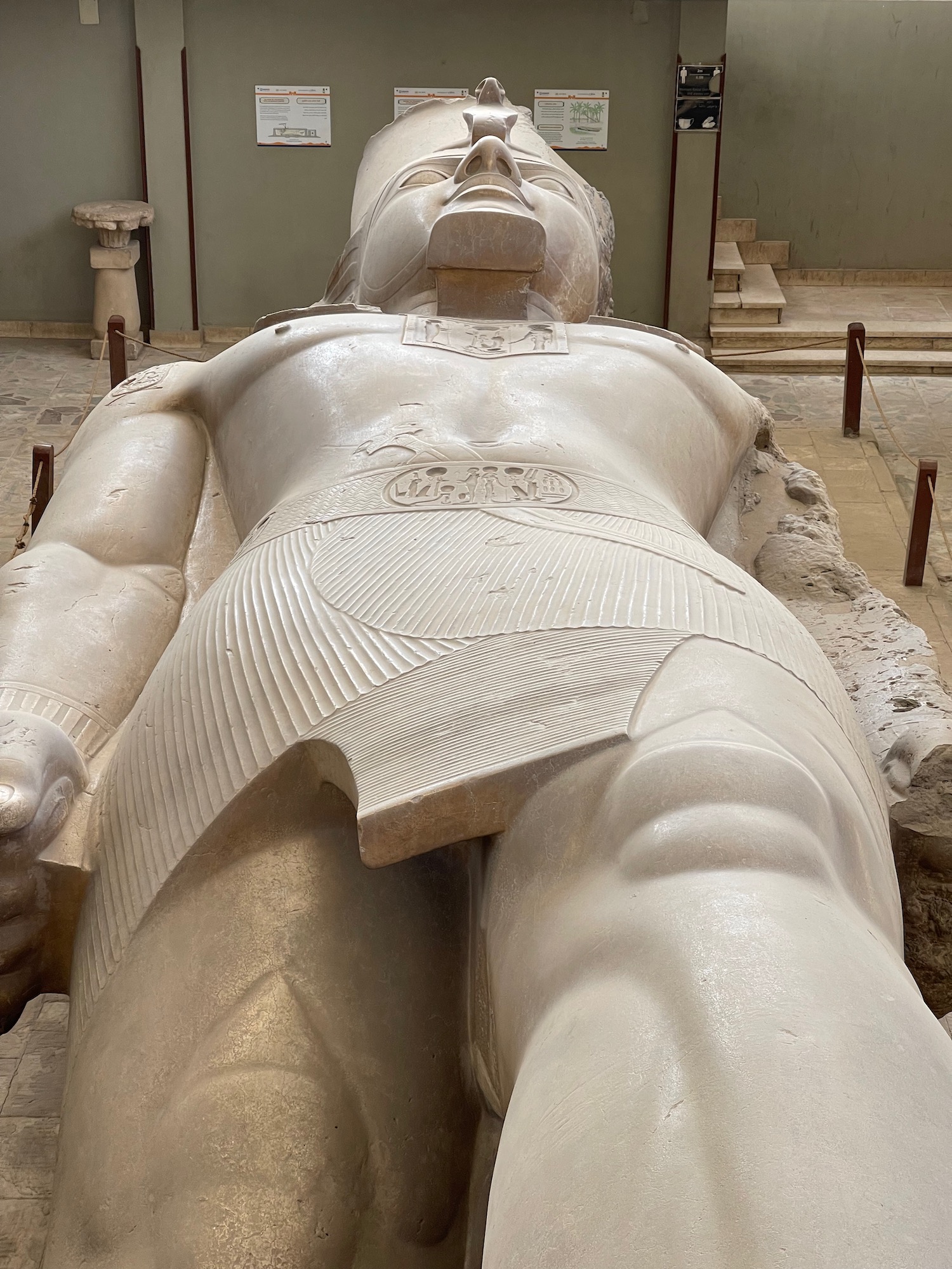 a statue of a man lying down