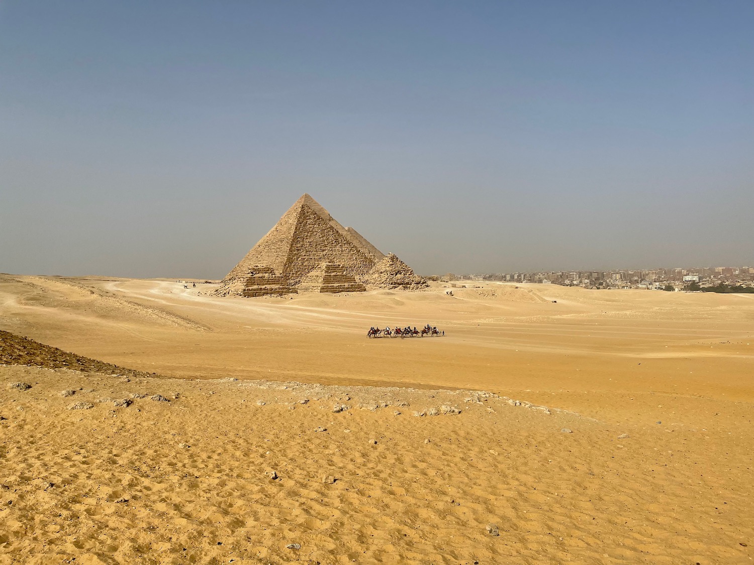 a pyramids in a desert