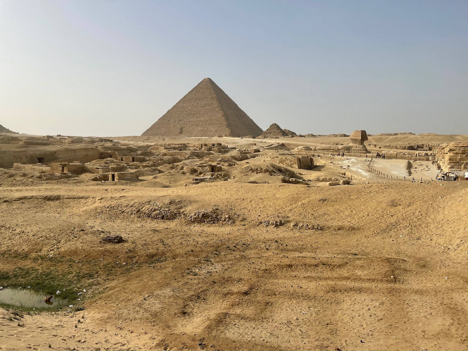 a pyramids in a desert