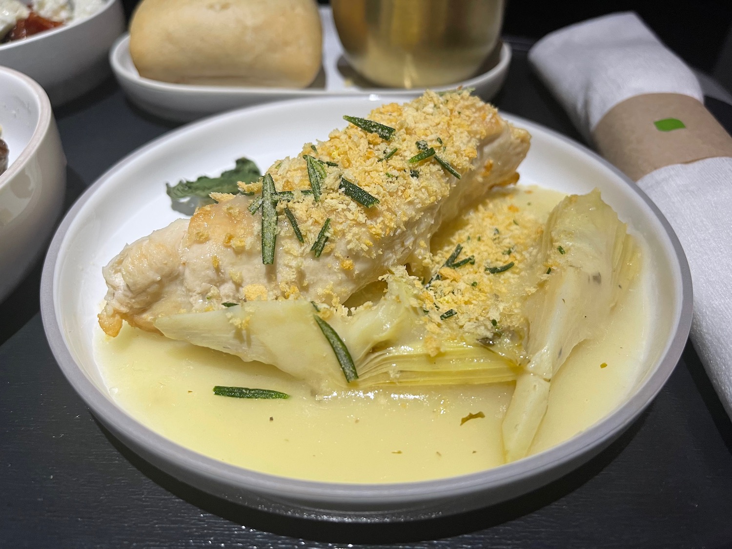 a plate of food on a table