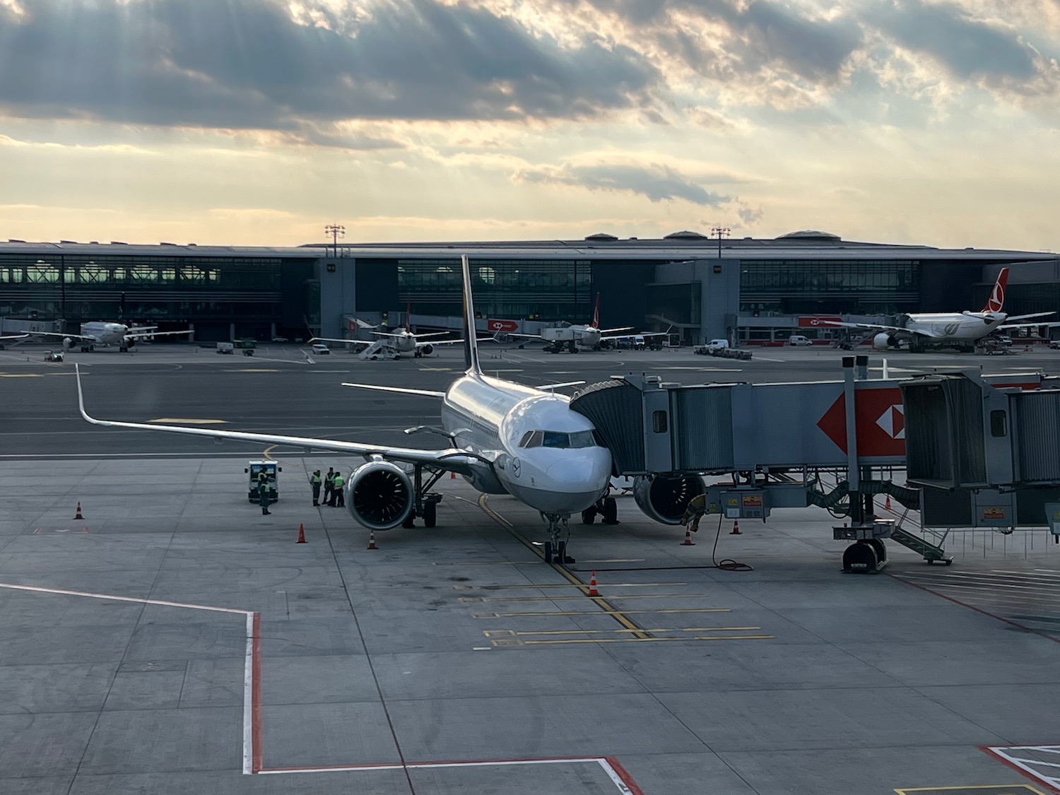 an airplane at an airport