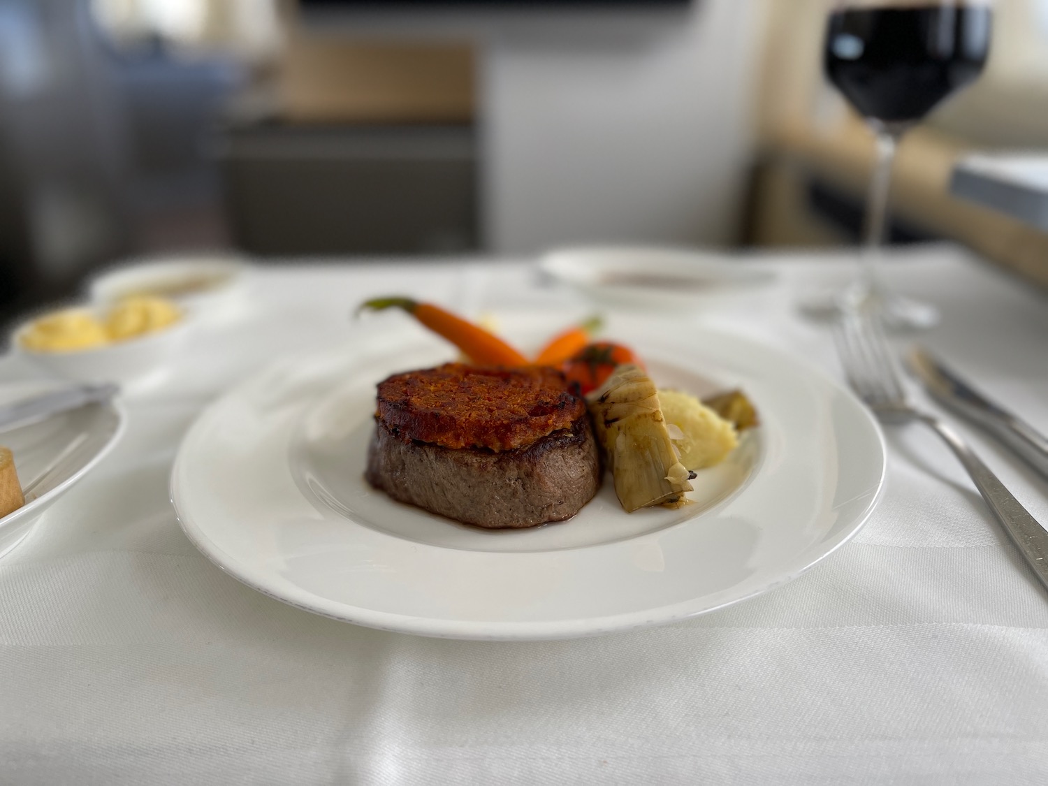 a plate of food on a table