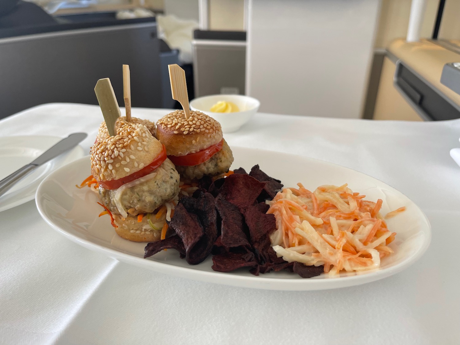 a plate of food on a table