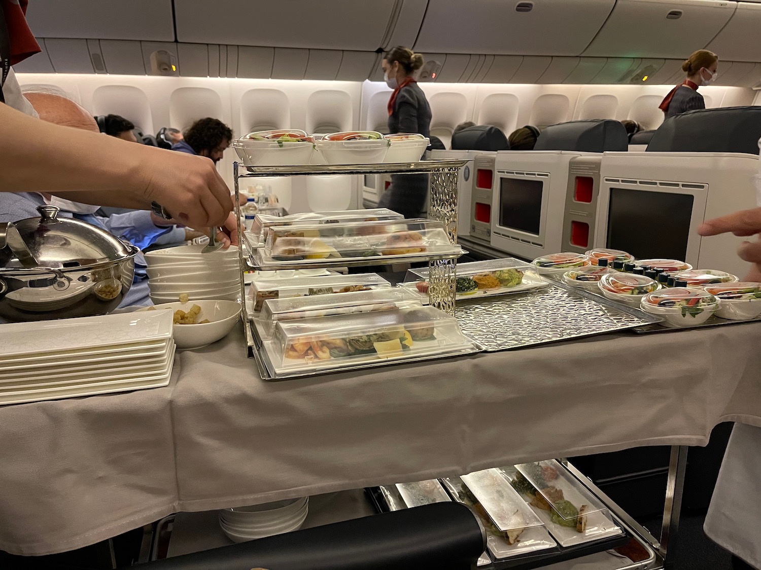 a tray of food on a table