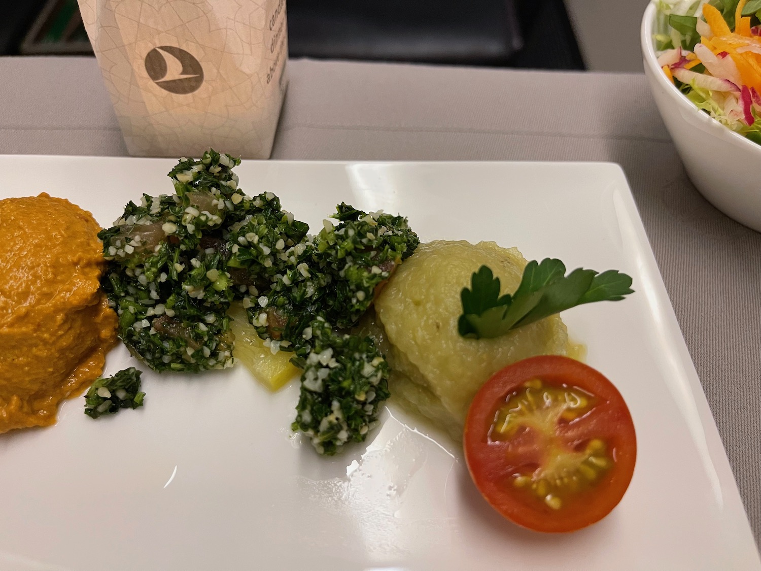 a plate of food on a table