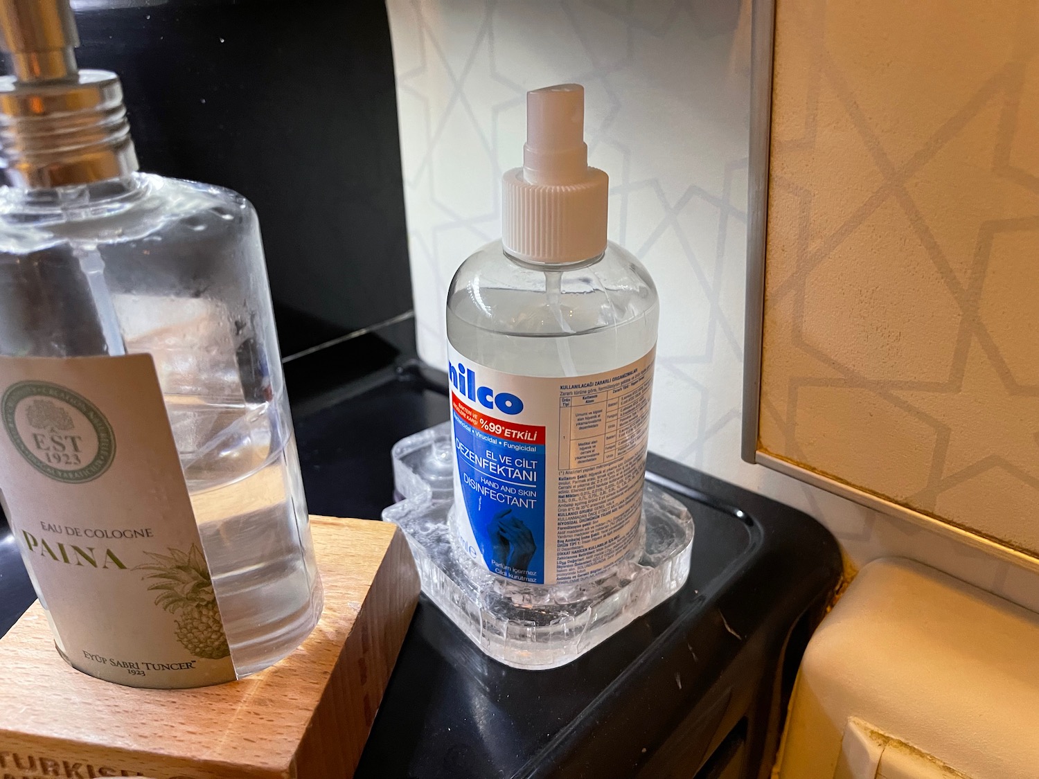 a bottle of hand sanitizer