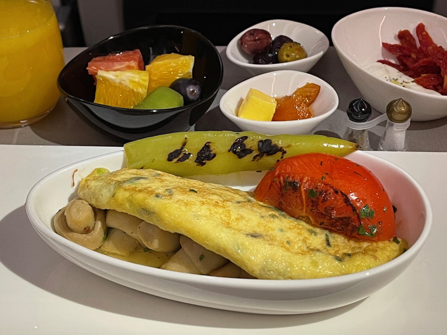 a plate of food on a table