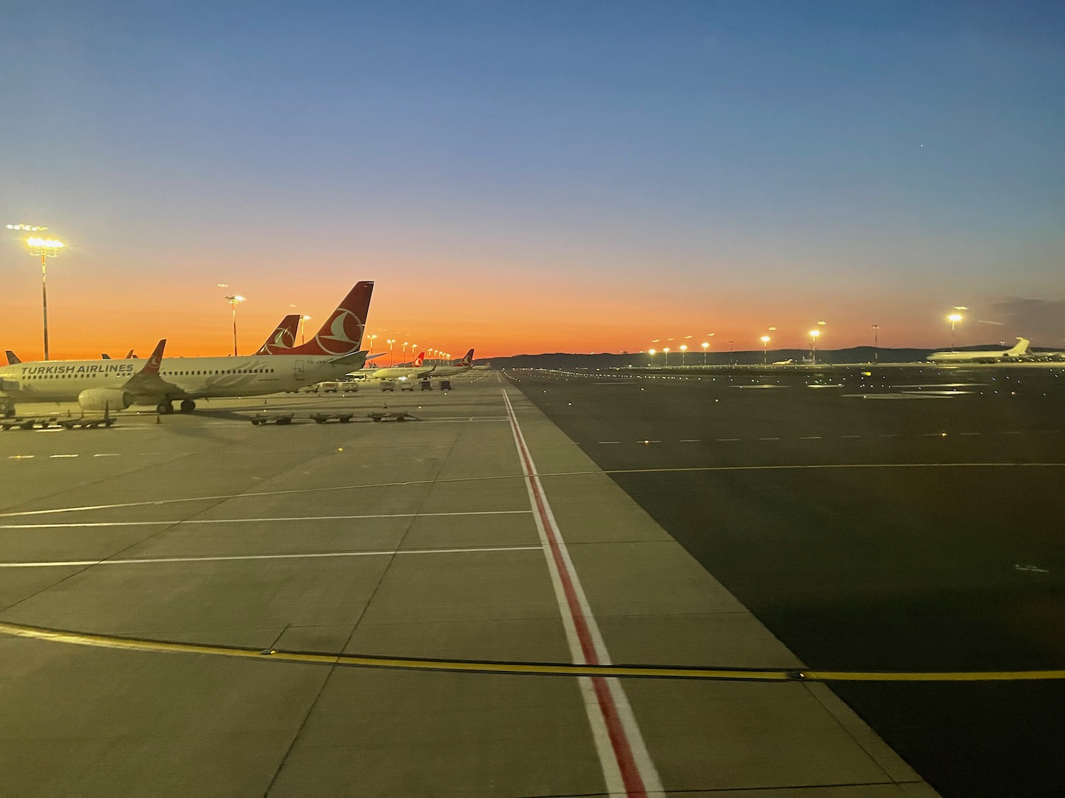 an airplane on the runway