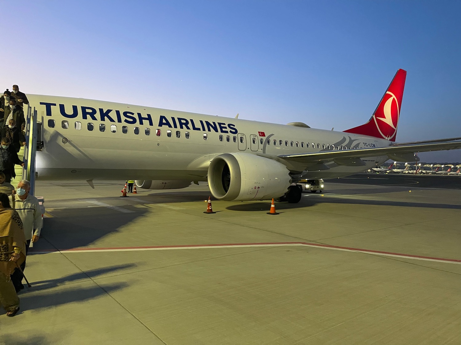 a large airplane on the runway