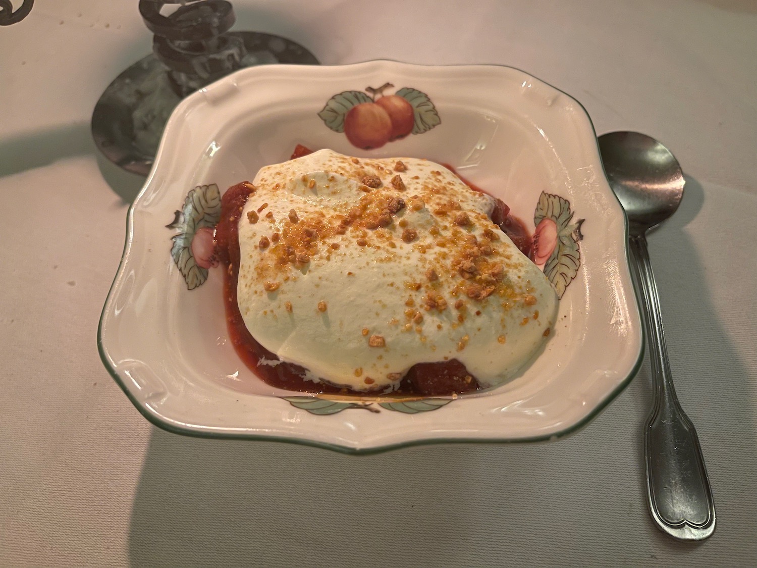 a bowl of food with a spoon