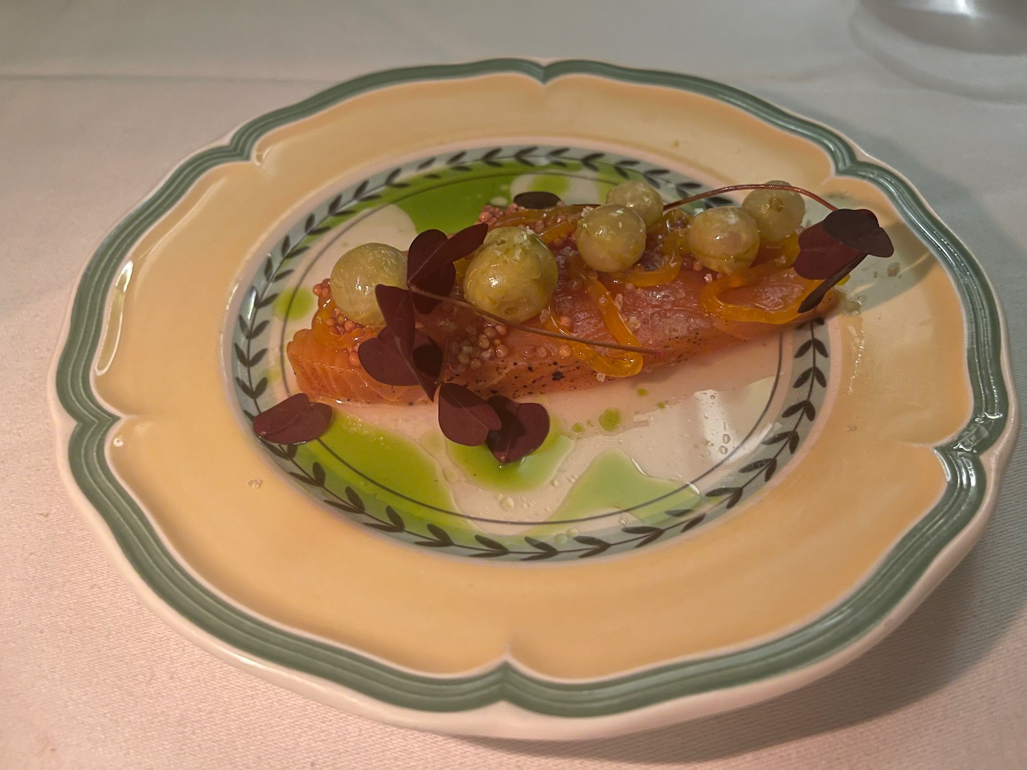 a plate of food on a table