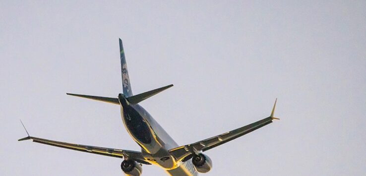 a plane flying in the sky