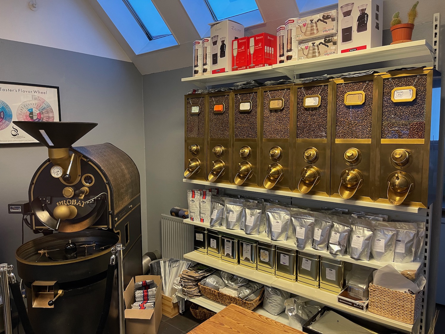 a coffee machine in a store