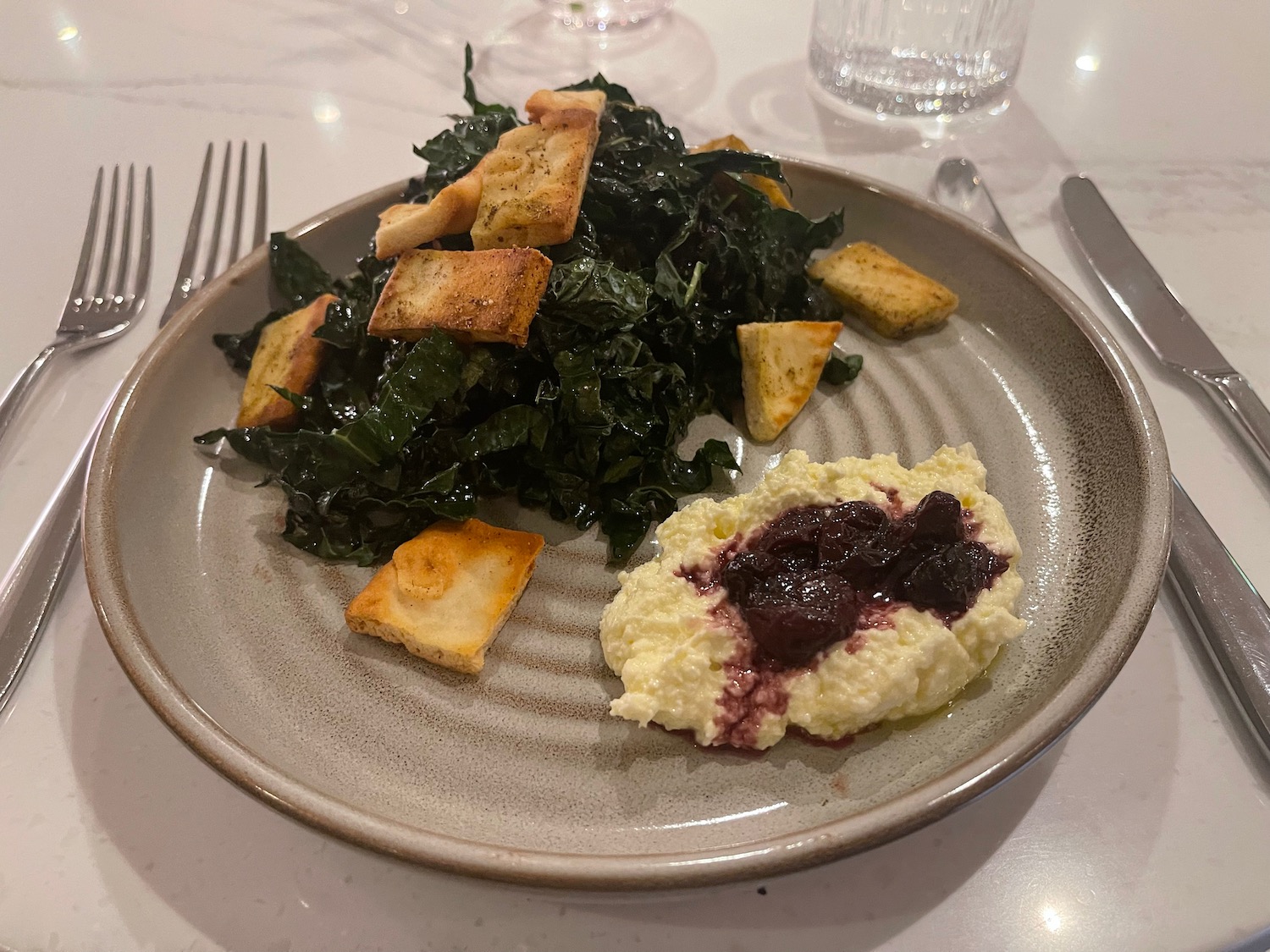 a plate of food on a table