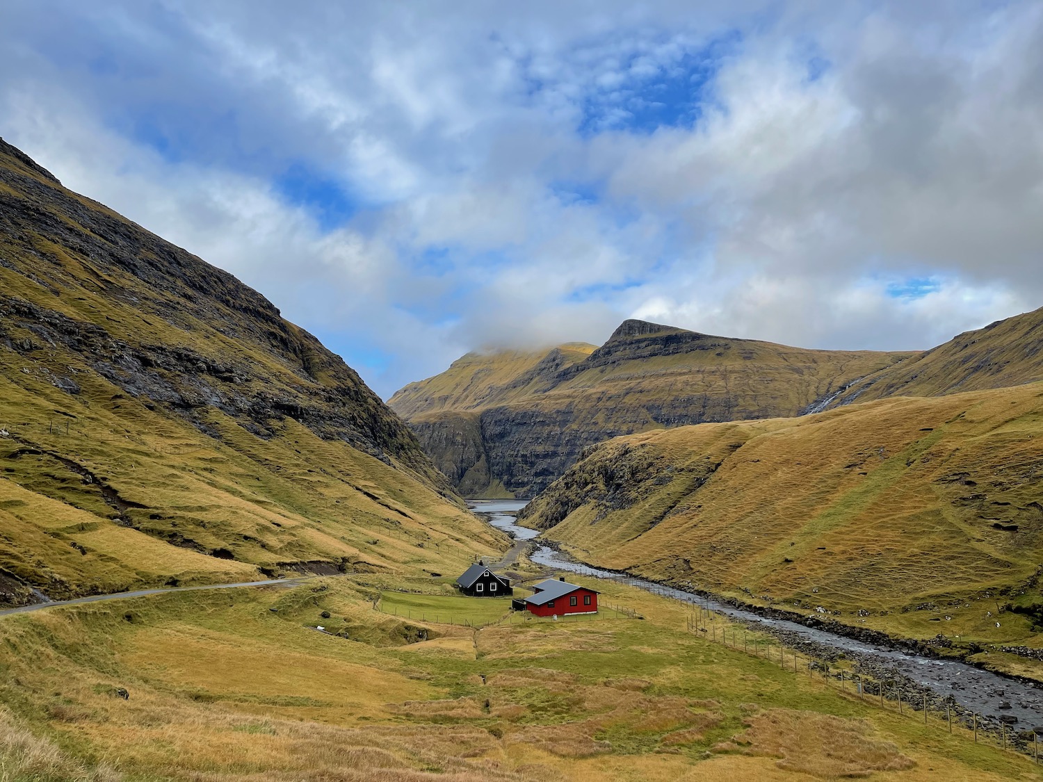 a house in a valley