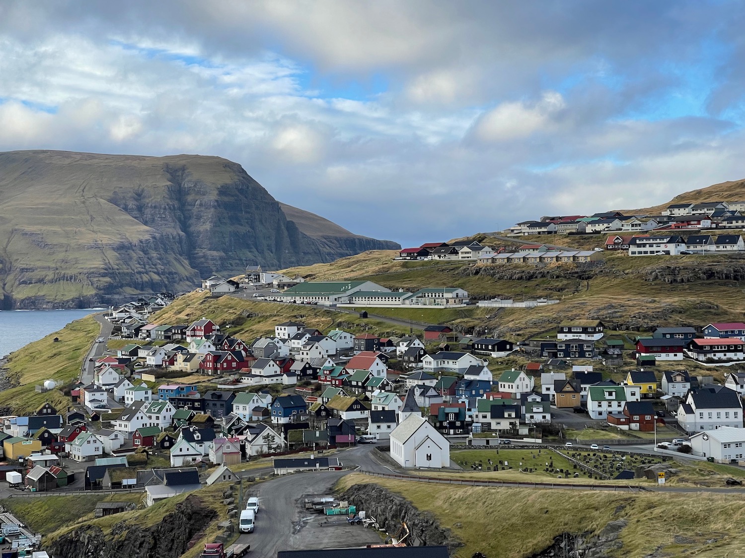 a town on a hill