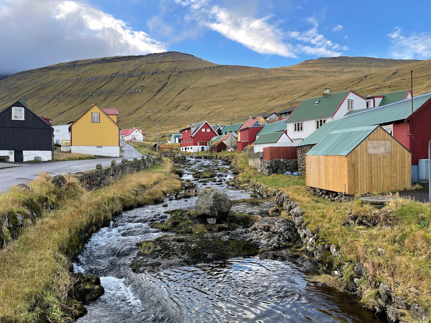 a river running through a small town