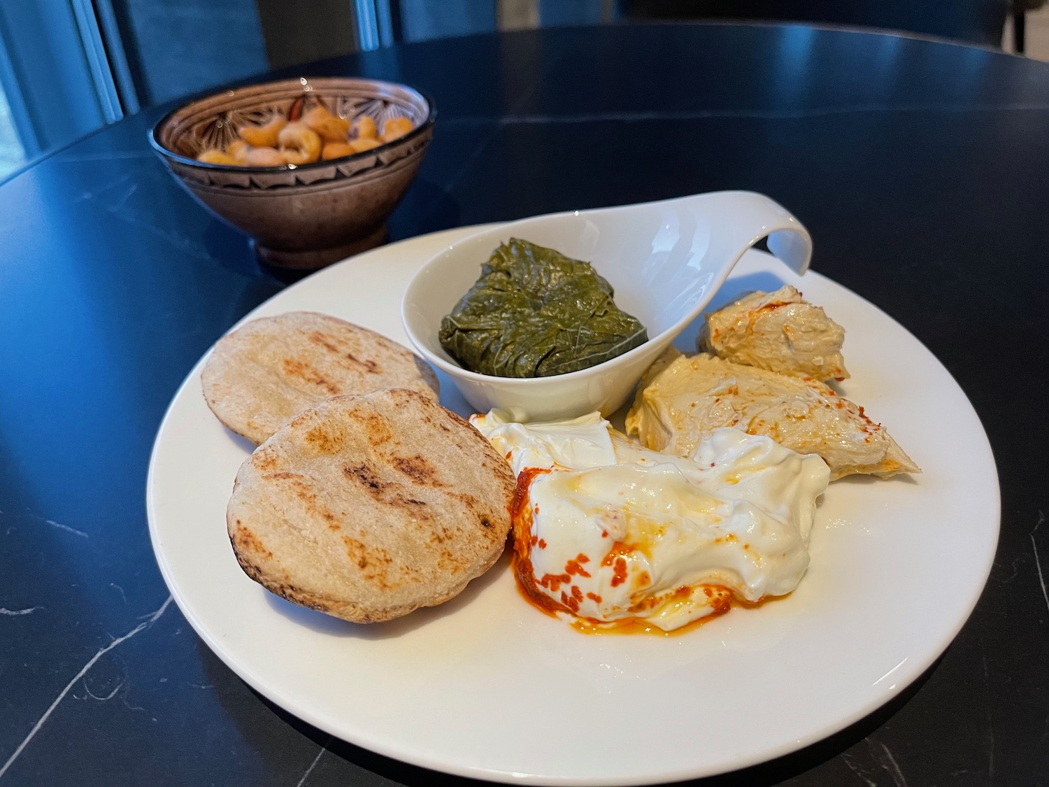 a plate of food on a table