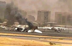 a plane crashed on the runway