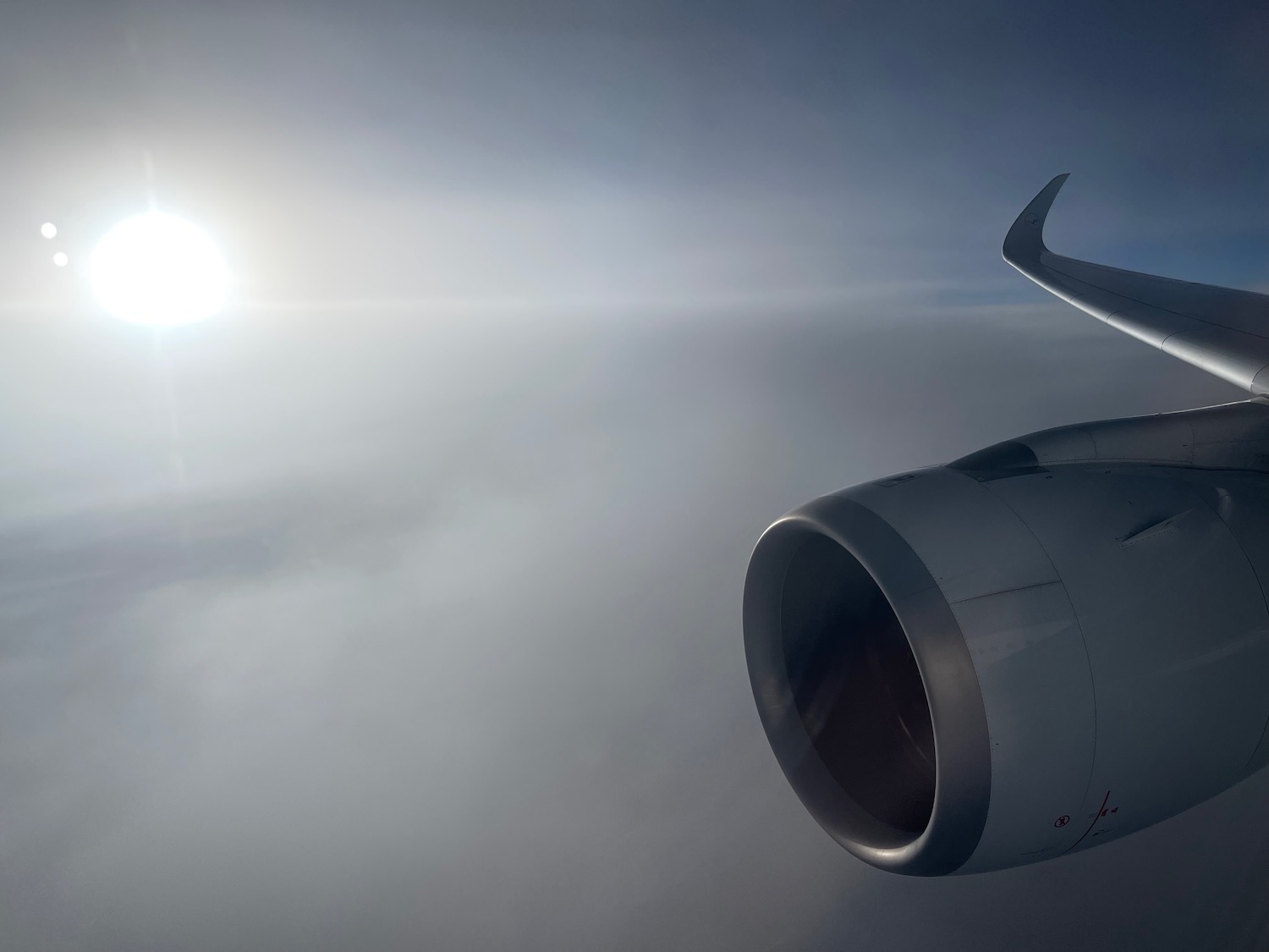 a jet engine and the sun