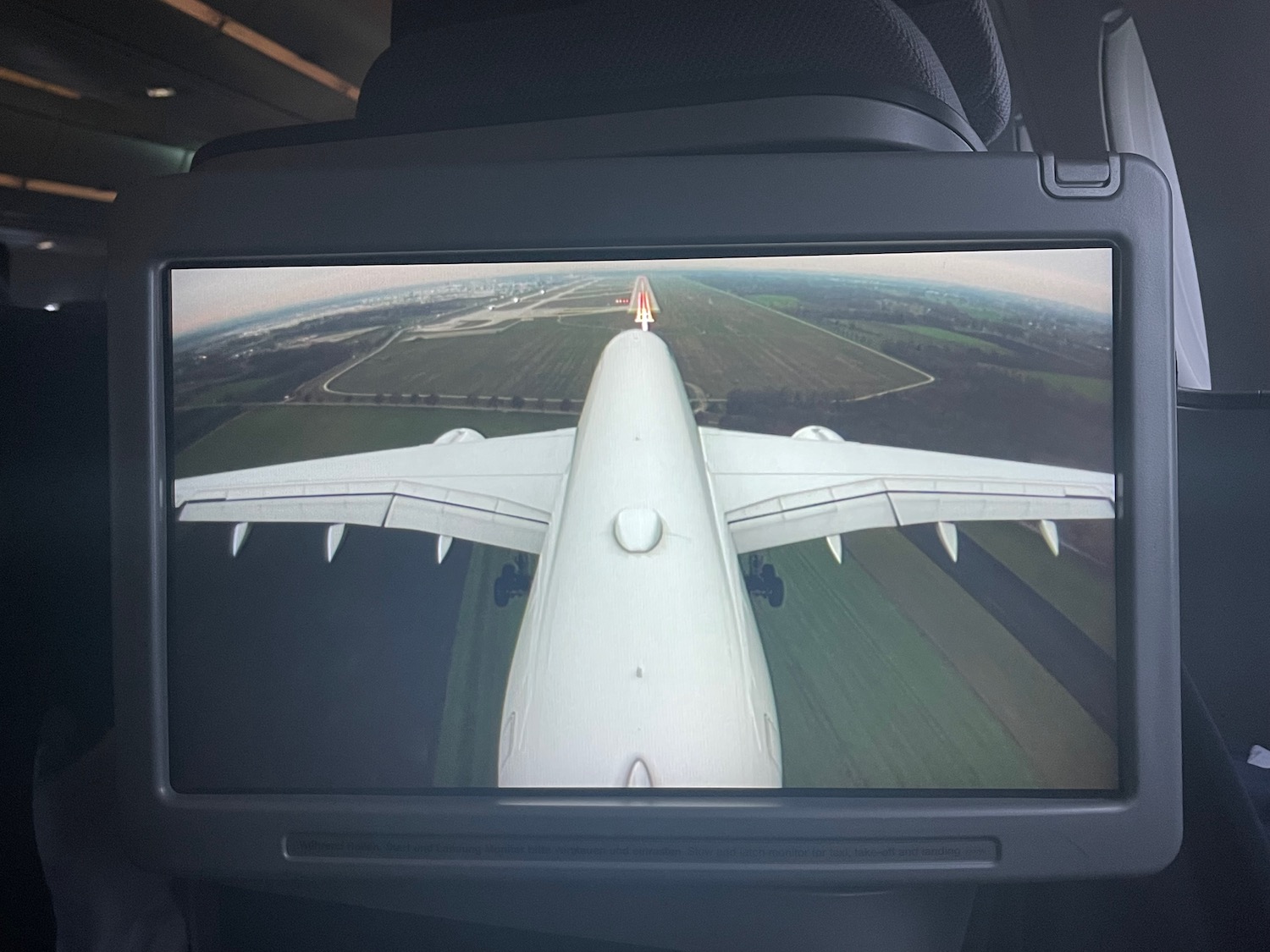 a screen with an airplane on it