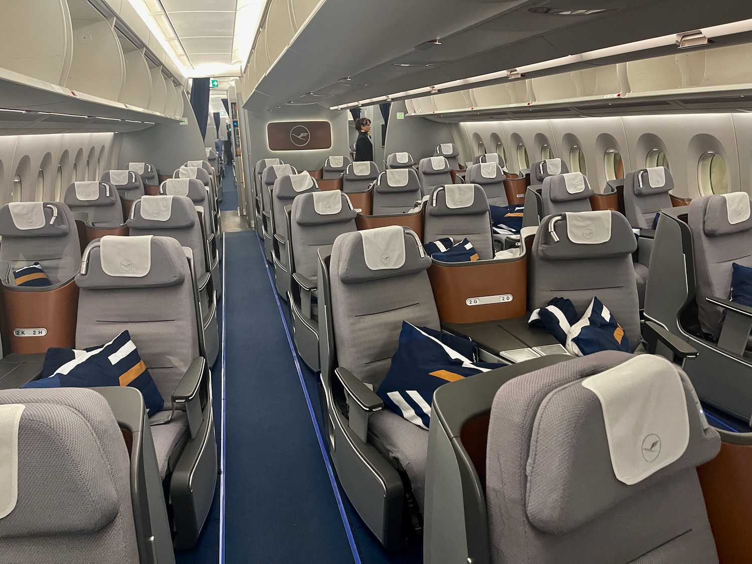 a plane with many seats