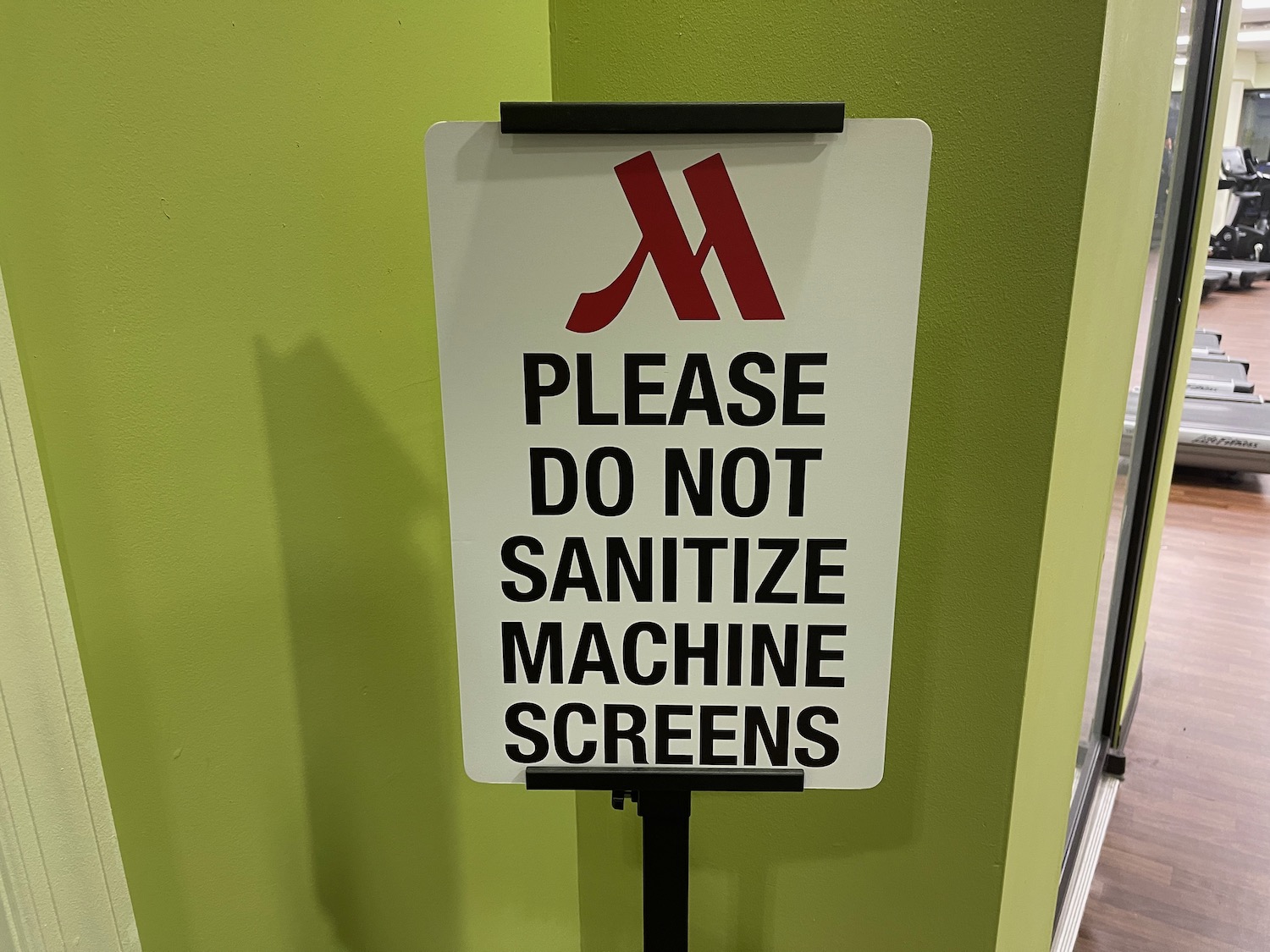 a sign on a stand