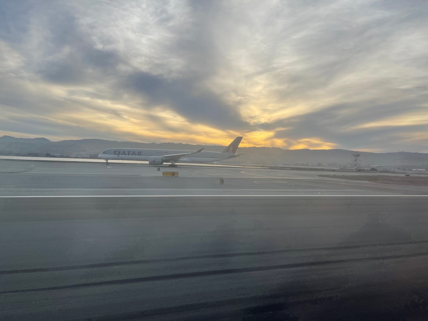 an airplane on a runway