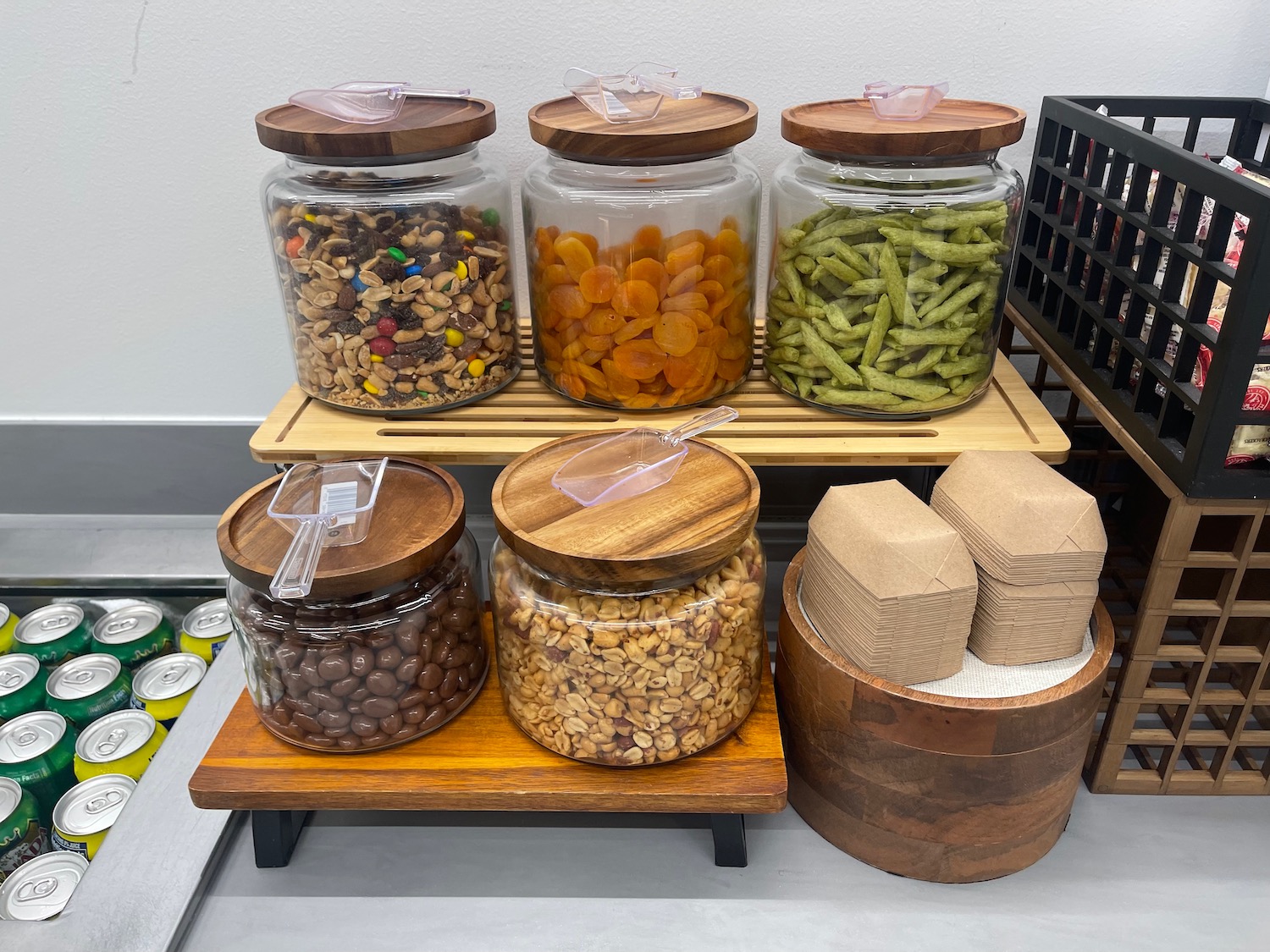 a group of glass jars with lids