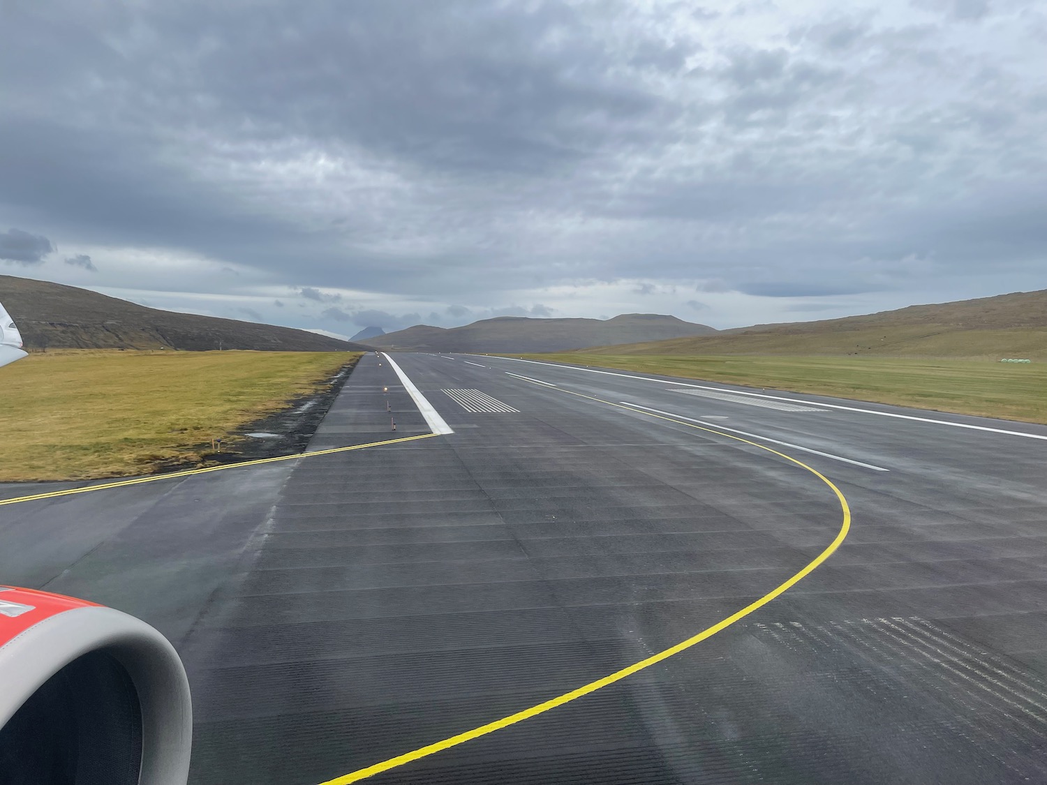 a road with a yellow line on it