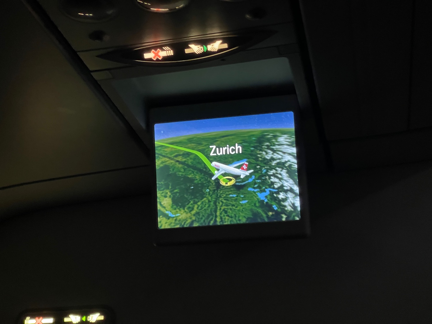 a screen on a plane