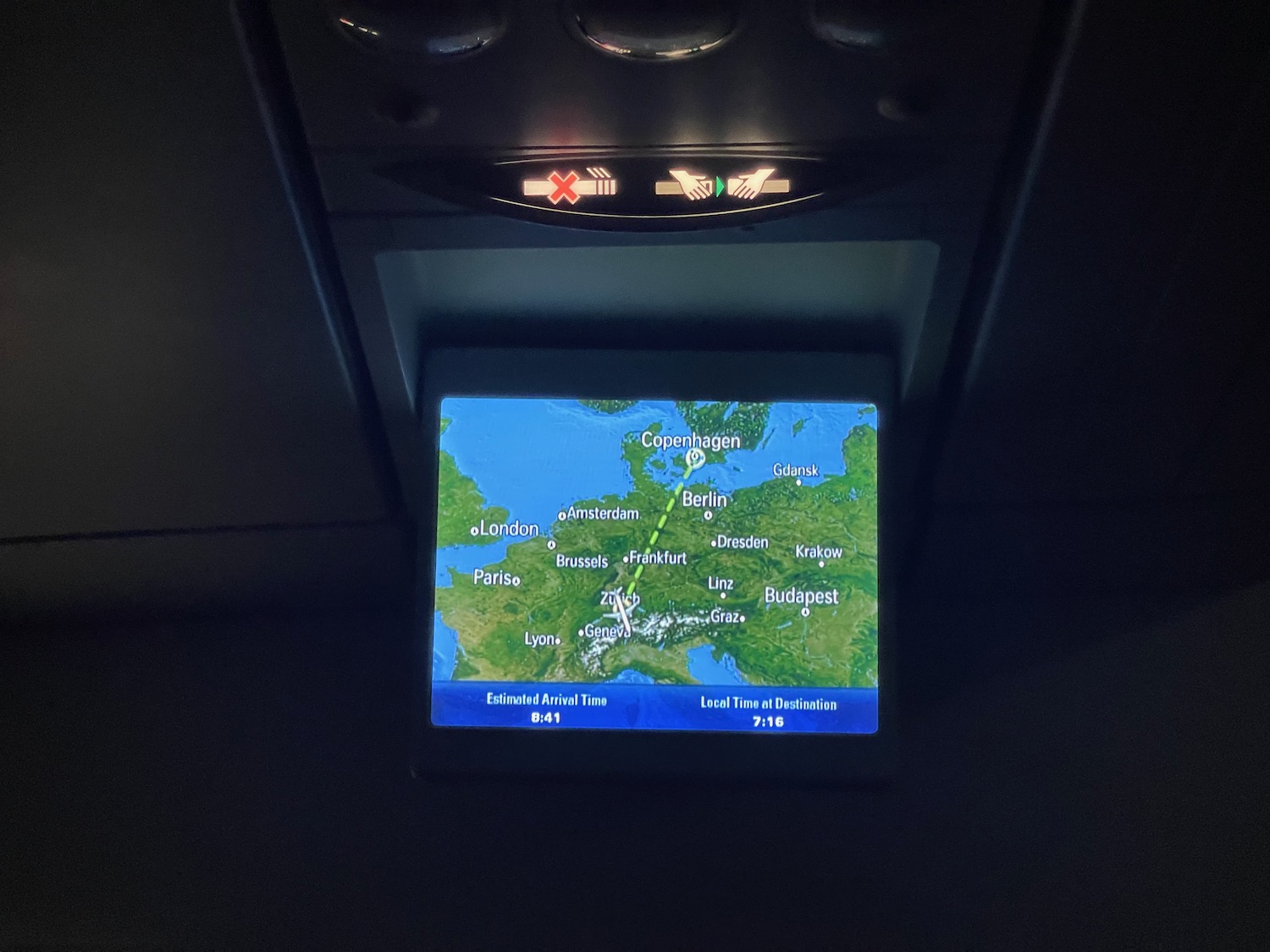 a screen on a plane