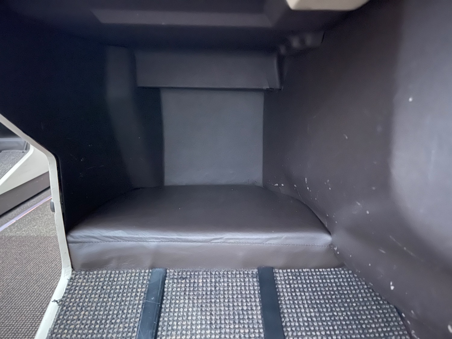 a seat inside a vehicle