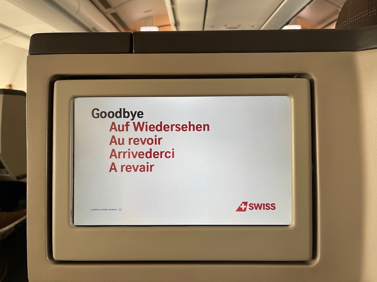 a sign on a plane