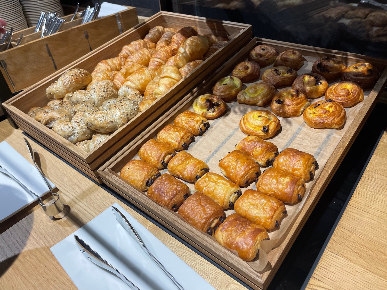 a tray of pastries on a table