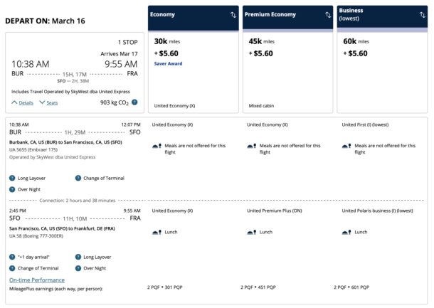 Wide Open United Airlines Saver Award Space In March 2024 (Business ...