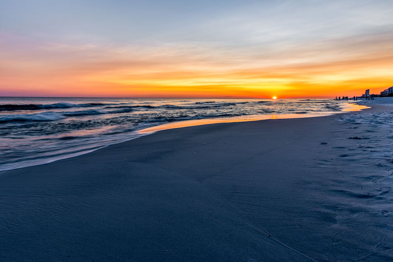 30a seagrove beach at sunset