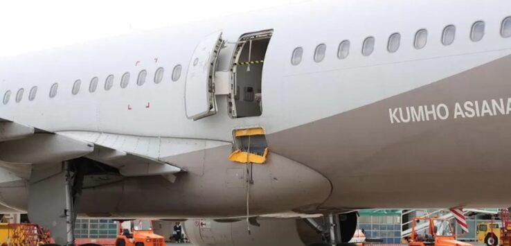 an airplane with a door open