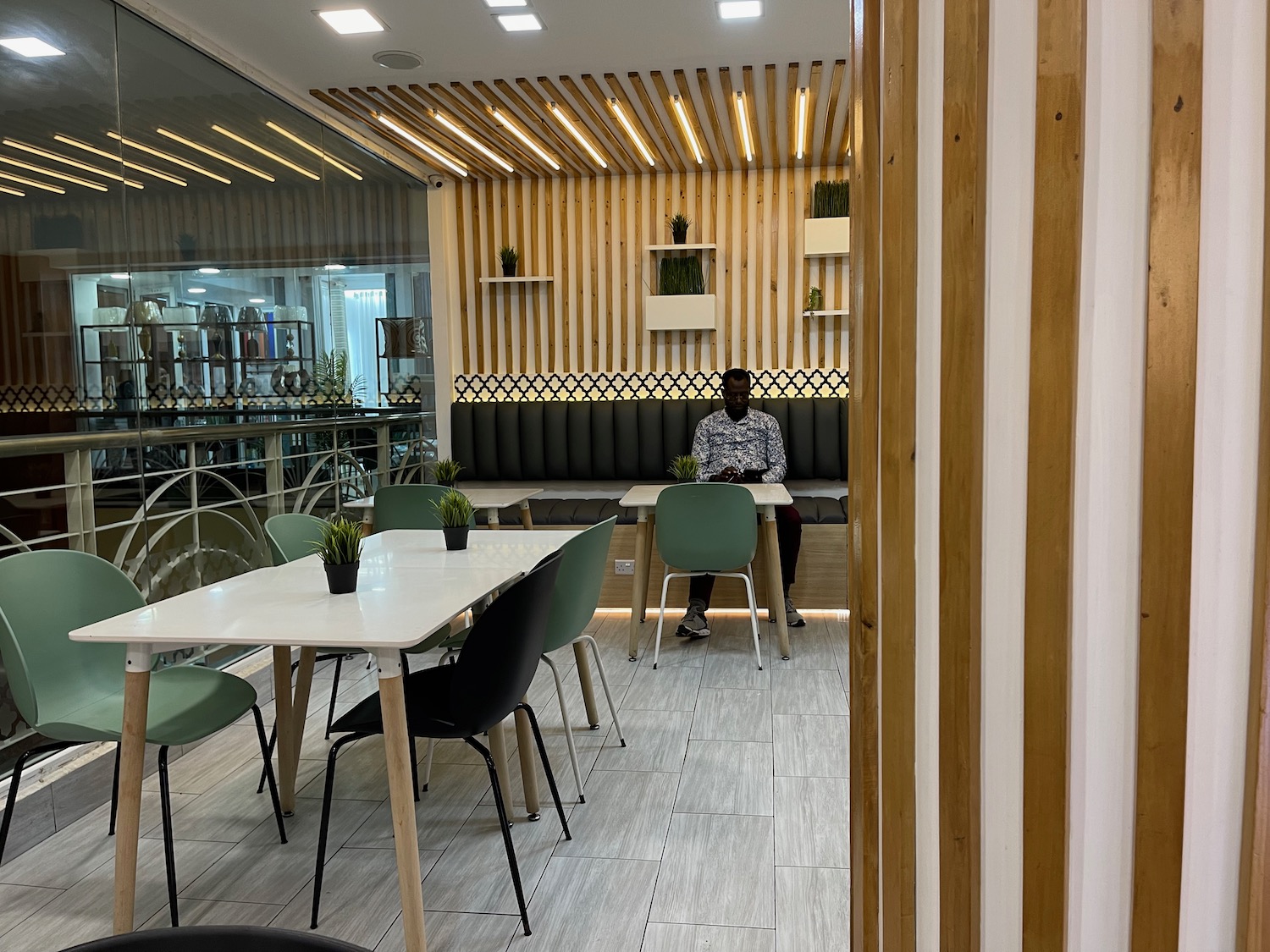 a man sitting at a table