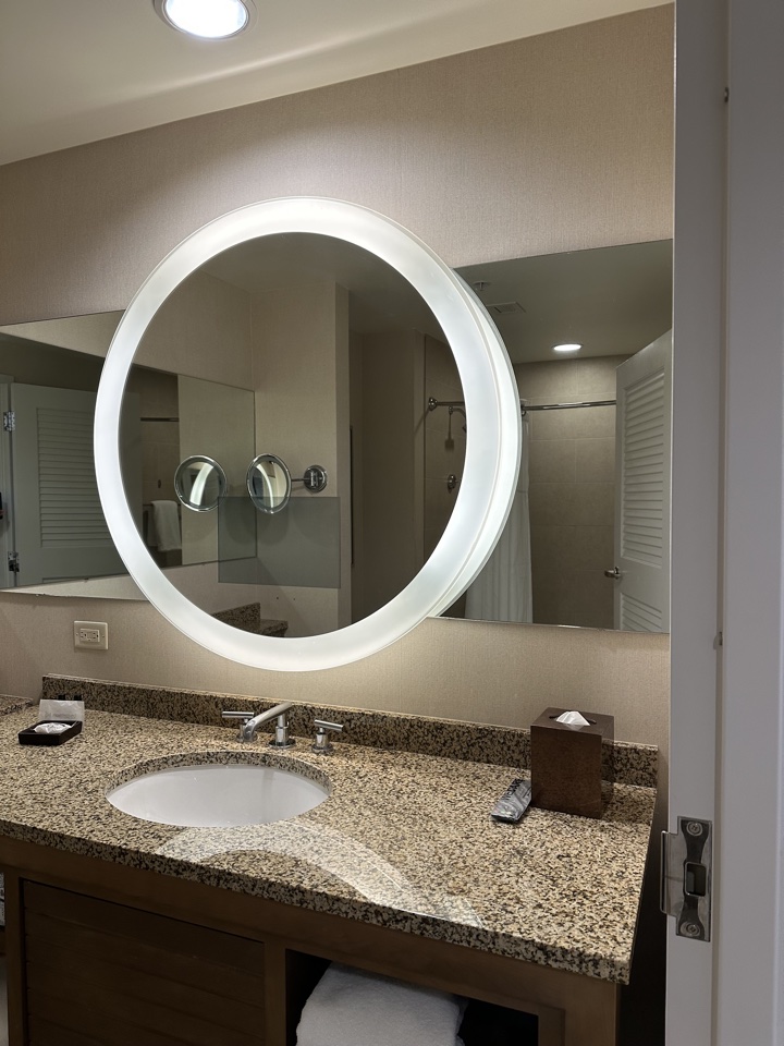 Hyatt Regency Orlando bathroom mirror embedded tv
