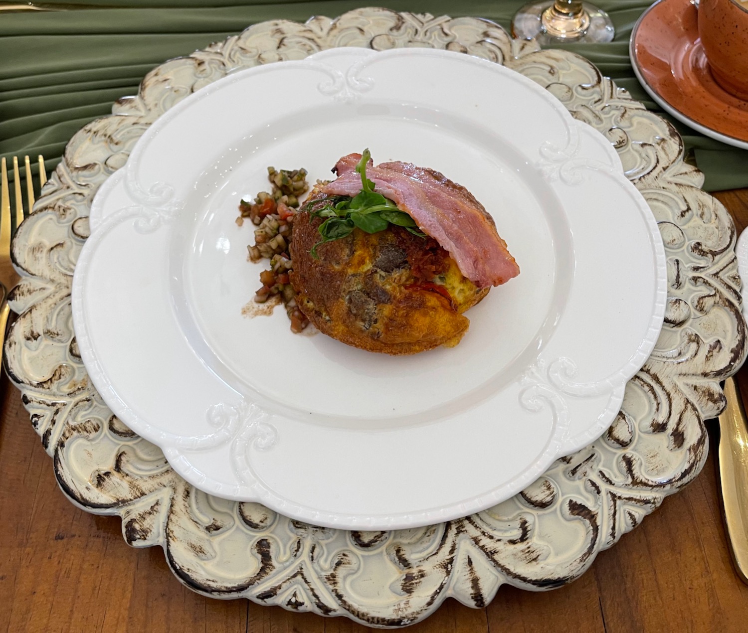 a plate of food on a table