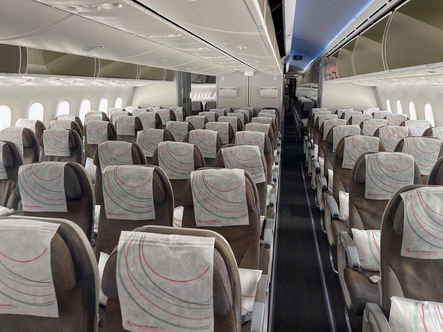 an airplane with seats and seats on