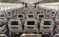 rows of seats in an airplane