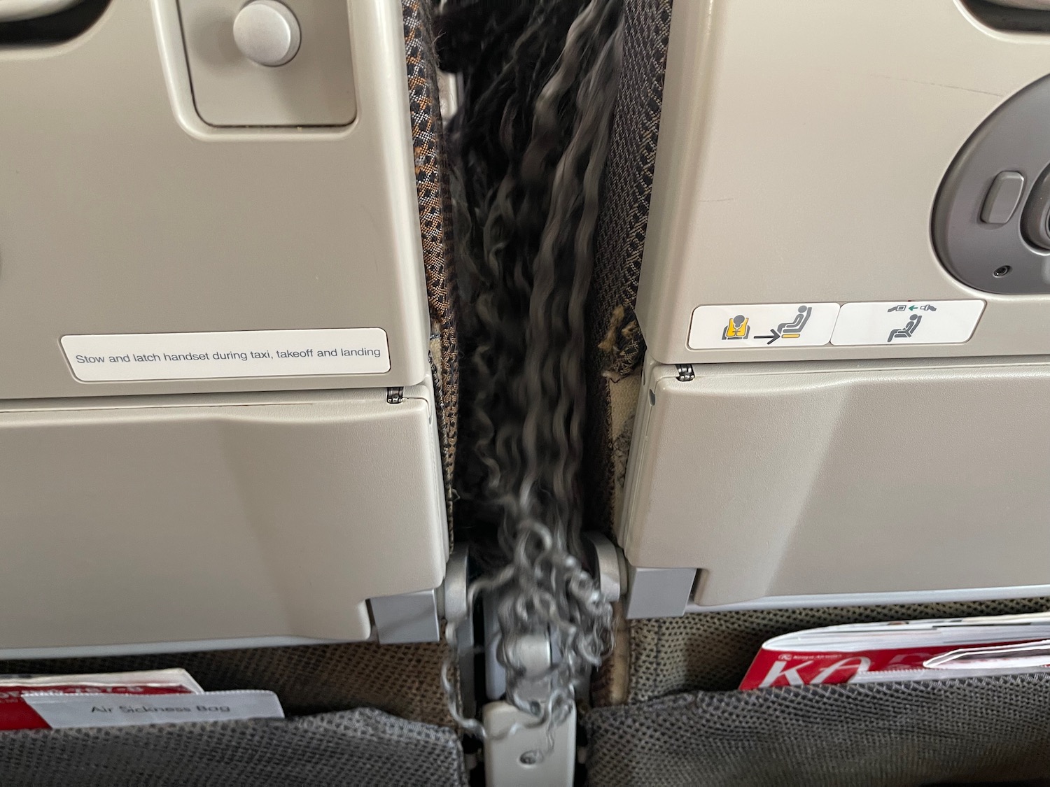 a chain on a seat